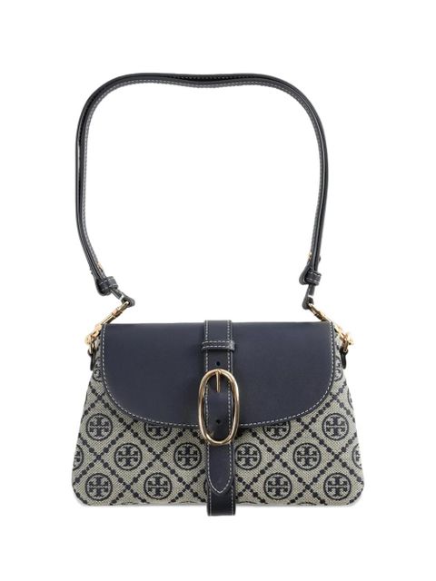 Tory Burch small T Monogram buckle-fastening shoulder bag - Neutrals - zdjęcie produktu nr 1