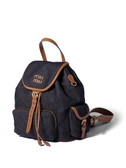 Miu Miu denim backpack - Blue