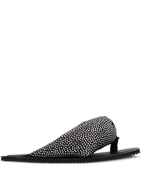 The Attico Indie Max flat sandals - Black - zdjęcie produktu nr 1