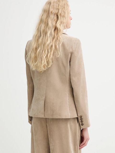 MUNTHE marynarka sztruksowa LAWO kolor brązowy jednorzędowa gładka 253152125310 - zdjęcie produktu nr 2