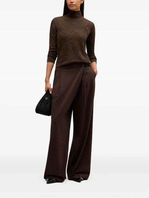 GANNI high-neck sweater - Brown