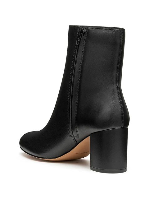 Geox botki skórzane D VIRNILISA 65 damskie kolor czarny na słupku D56YYE 000TU C9999