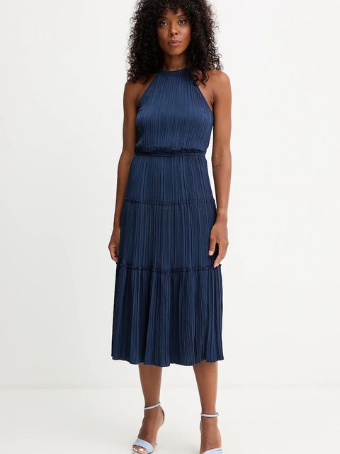 Morgan sukienka kolor granatowy midi rozkloszowana ROMINA - zdjęcie produktu nr 1