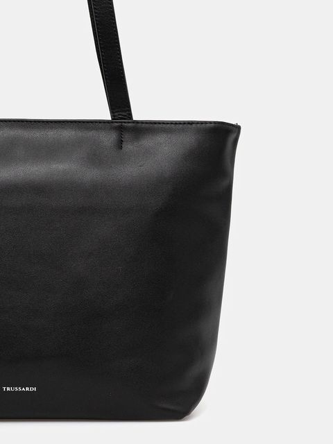 Trussardi torebka skórzana kolor czarny Z644E006025N