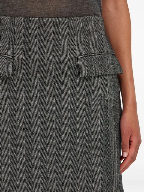 Ferragamo pinstripe flap-pocket mini skirt - Black