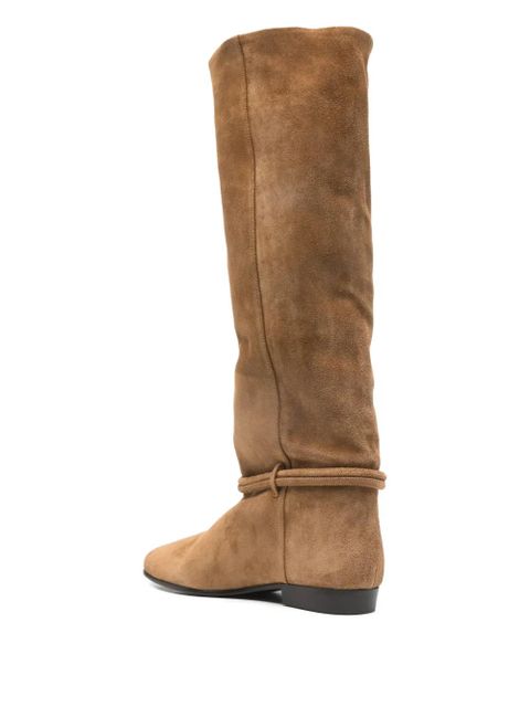 ISABEL MARANT tie-detail boots - Brown