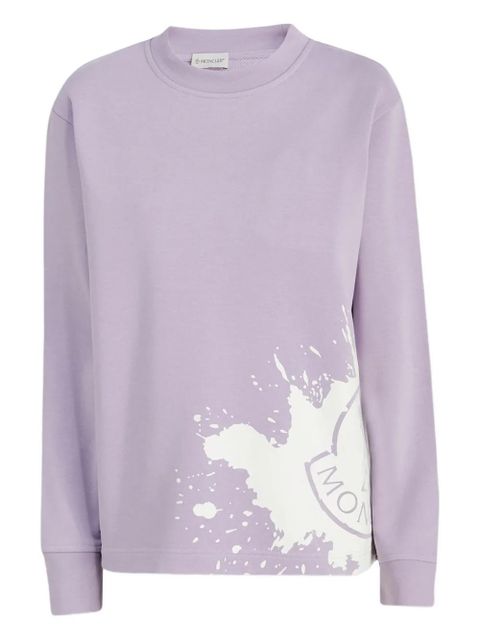 Moncler splash-print long-sleeve sweatshirt - Purple - zdjęcie produktu nr 1