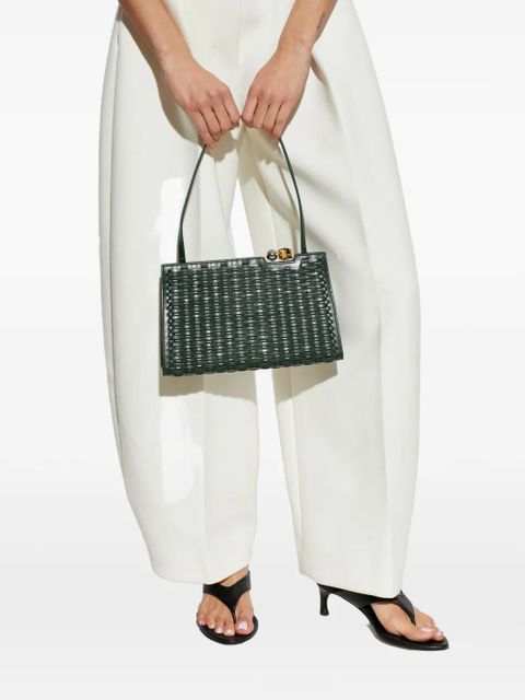 Jacquemus Salon woven leather tote bag - Green - zdjęcie produktu nr 1