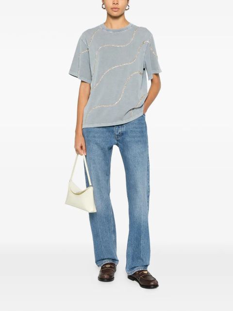 SANDRO crystal-detail T-shirt - Grey - zdjęcie produktu nr 2