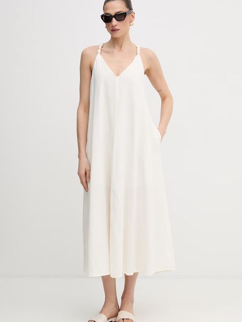 Dkny sukienka z dodatkiem lnu - zdjęcie produktu nr 1