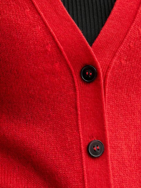 Marc O'Polo kardigan wełniany damski kolor czerwony 600605461119