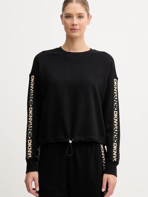 Dkny bluza bawełniana damska kolor czarny z aplikacją DP5T1414 - zdjęcie produktu nr 1