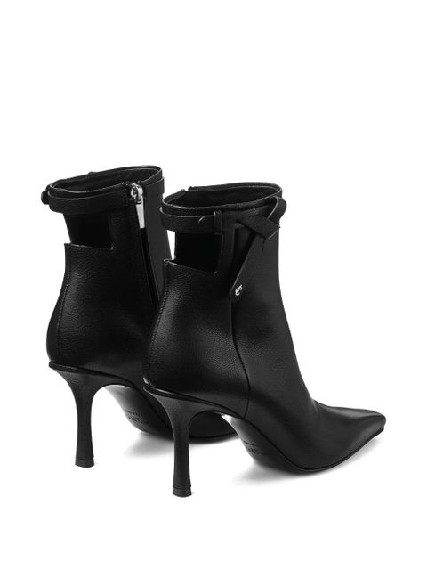 Jimmy Choo Camie knotted-strap leather ankle boots - Black