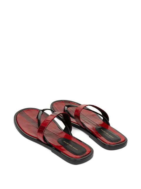 DRIES VAN NOTEN striped leather sandals - Red