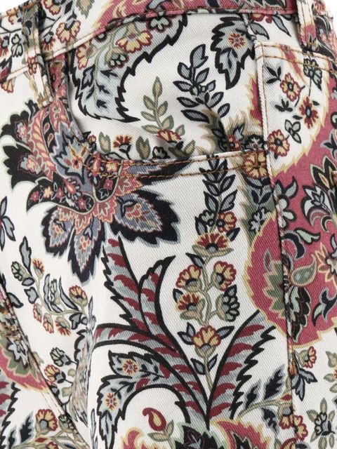 ETRO paisley-print straight-leg jeans - White