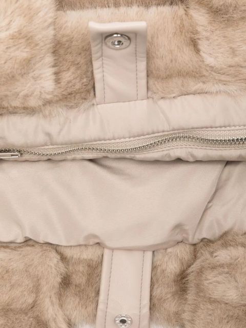 MC2 Saint Barth embroidered faux-fur tote bag - Neutrals