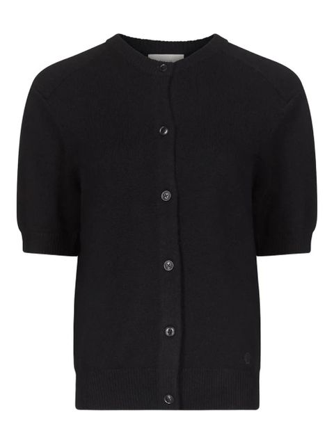 LouLou de Saison Jodi short-sleeve ribbed cardigan - Black - zdjęcie produktu nr 1