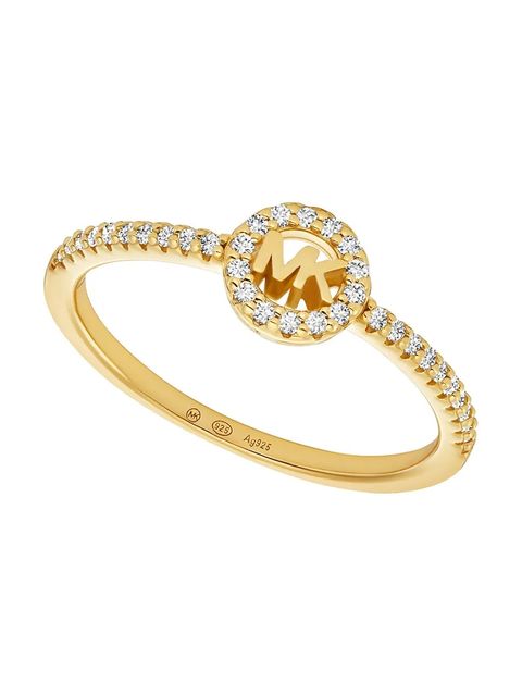 Michael Kors pierścionek ze srebra pokrytego złotem - zdjęcie produktu nr 1