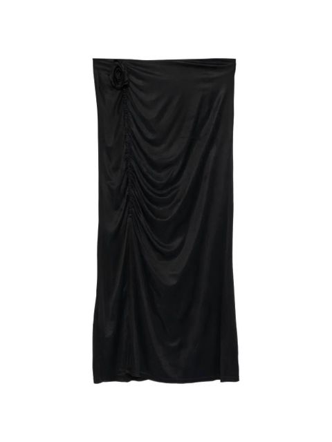 FARM Rio floral-appliqué maxi skirt - Black - zdjęcie produktu nr 1