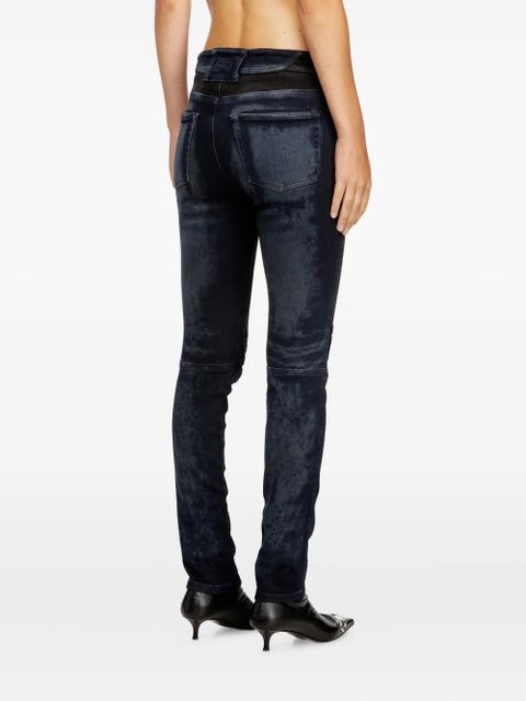 Diesel D-Bikee two-tone panelled jeans - Black