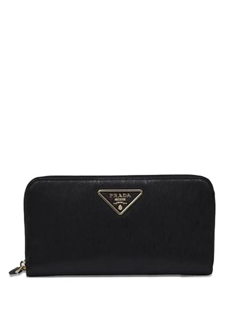 Prada enamel triangle logo wallet - Black - zdjęcie produktu nr 1