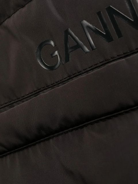 GANNI Oversized Tech puffer midi jacket - Black