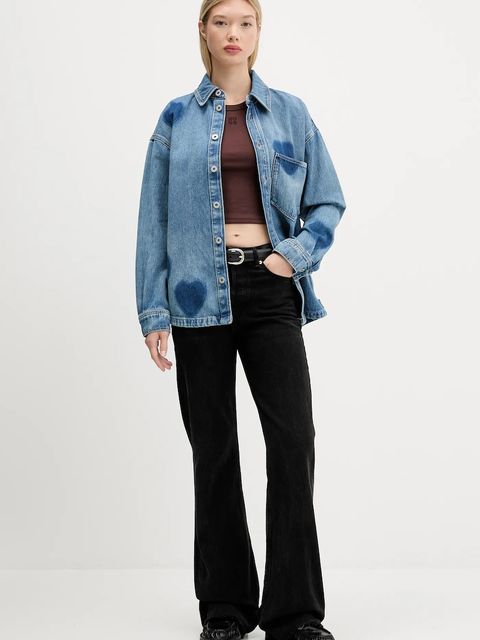 HUGO t-shirt damski kolor brązowy 50512000