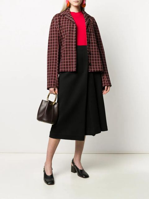 Marni asymmetric pleated midi-skirt - Black