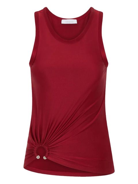Rabanne ruched sleeveless top - Red