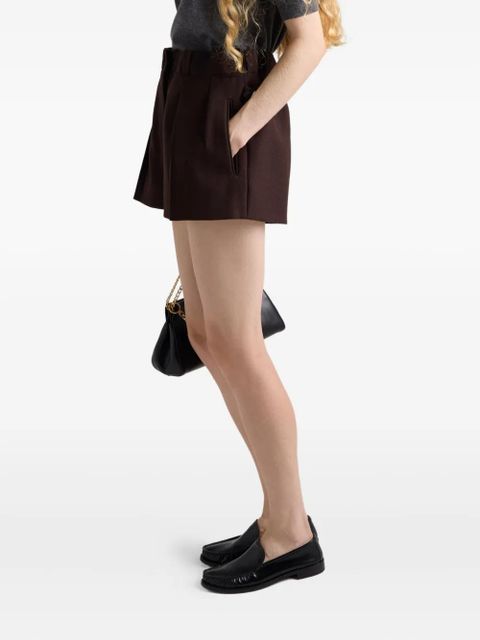 Prada chevron wool shorts - Brown