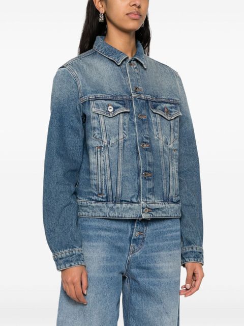 Off-White distressed denim jacket - Blue