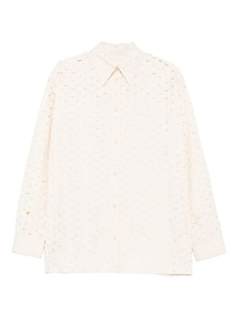 Nanushka cut-out collared shirt - Neutrals - zdjęcie produktu nr 1