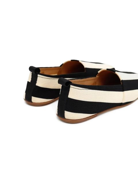 Jacquemus The Carré striped espadrilles - Neutrals
