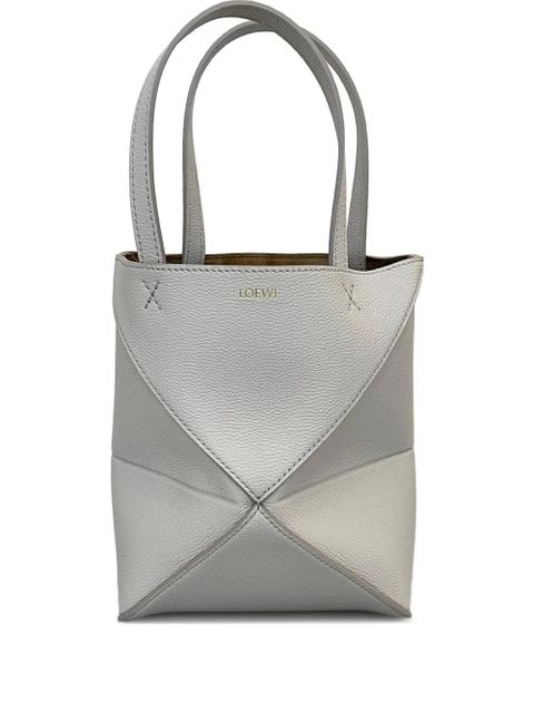 LOEWE mini Puzzle Fold tote bag - Grey - zdjęcie produktu nr 1