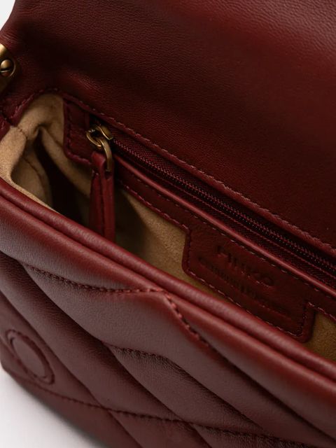 Pinko torebka skórzana kolor brązowy