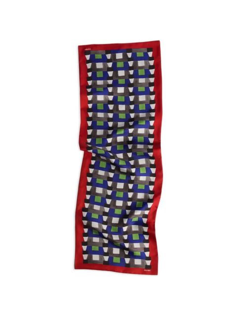 Miu Miu printed silk scarf - Blue