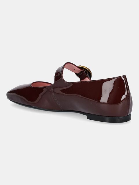 Pretty Ballerinas baleriny skórzane Camille kolor bordowy 52659_001