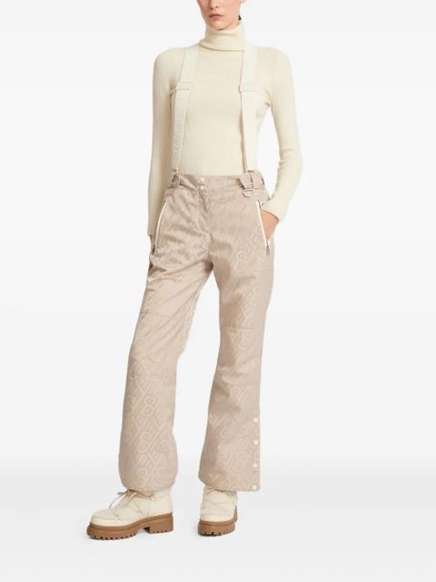 Yves Salomon monogram-pattern snow trousers - Neutrals - zdjęcie produktu nr 2