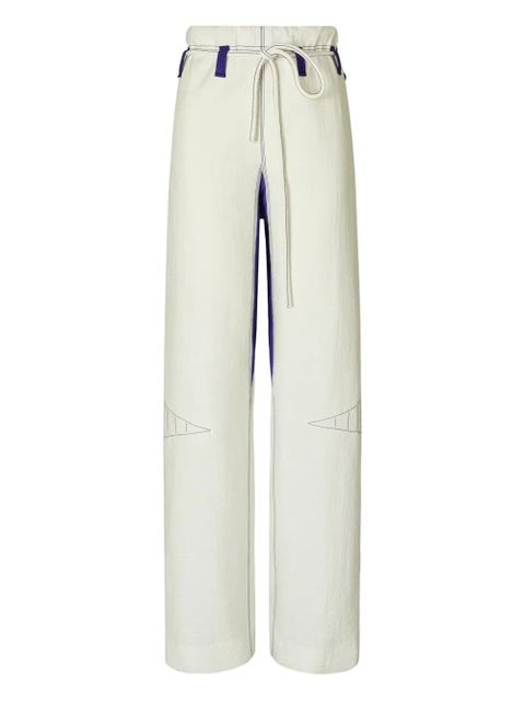 Tory Burch drawstring wide-leg trousers - White - zdjęcie produktu nr 1