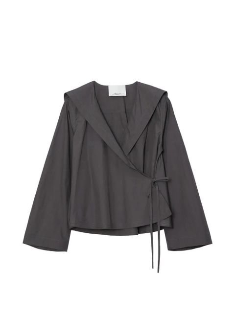 3.1 Phillip Lim wide collar tie blouse - Grey - zdjęcie produktu nr 1