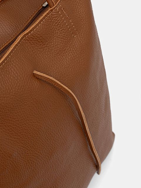 Answear.LAB torebka skórzana kolor brązowy