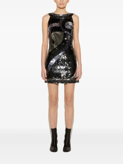 PUCCI sequin-embellished sleeveless mini dress - Black