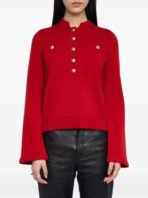 Zadig&Voltaire Lucas button-detailed sweater - Red