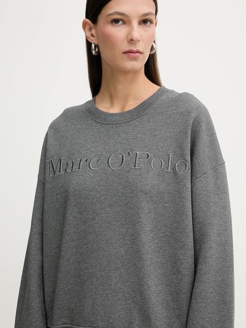 Marc O'Polo bluza bawełniana damska kolor szary gładka 600407354175 - zdjęcie produktu nr 2