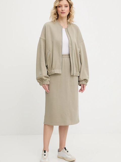 Answear.LAB komplet - bluza i spódnica damski kolor zielony