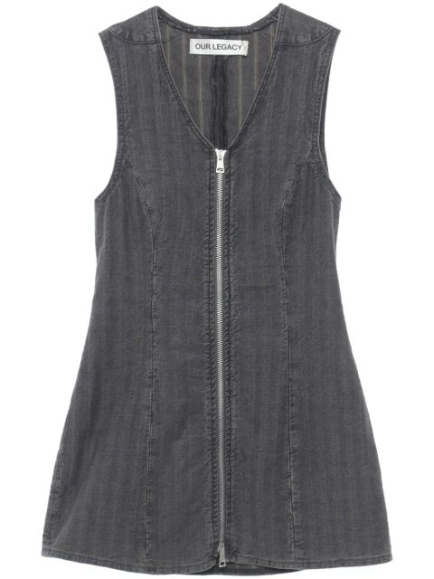 OUR LEGACY zip-up biker vest - Grey