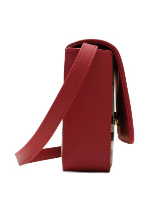 Burberry Hampshire check leather trim bag - Neutrals