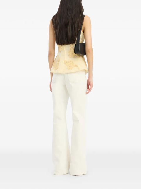 ROTATE BIRGER CHRISTENSEN flower sleeveless top - Yellow
