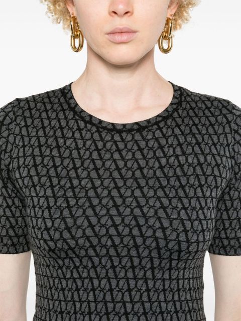 Valentino Garavani Toile Iconographe knitted top - Grey