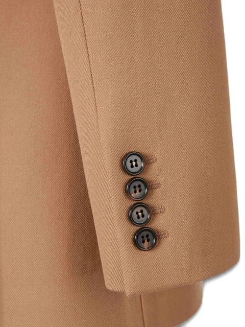 Chloé peak-lapel button wool blazer - Brown